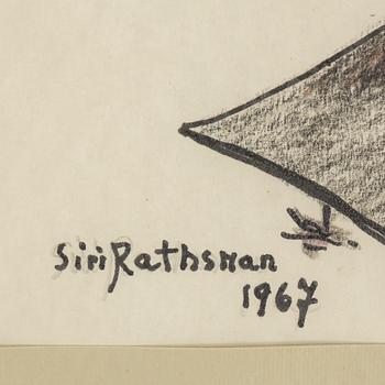 SIRI RATHSMAN, mixed media, signed and dated 1967.