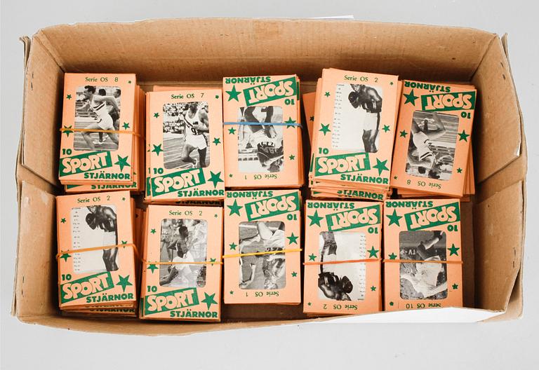 SAMLARBILDER, 104 st, "Sport stjärnor", omkring 1900-talets mitt.