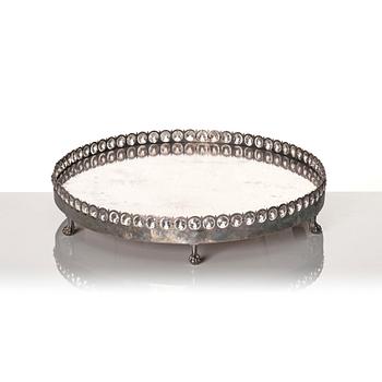 Spegelplatå, av Carl Henrik Brolin (1765-1832, burskap i Stockholm 1801), Sengustaviansk.