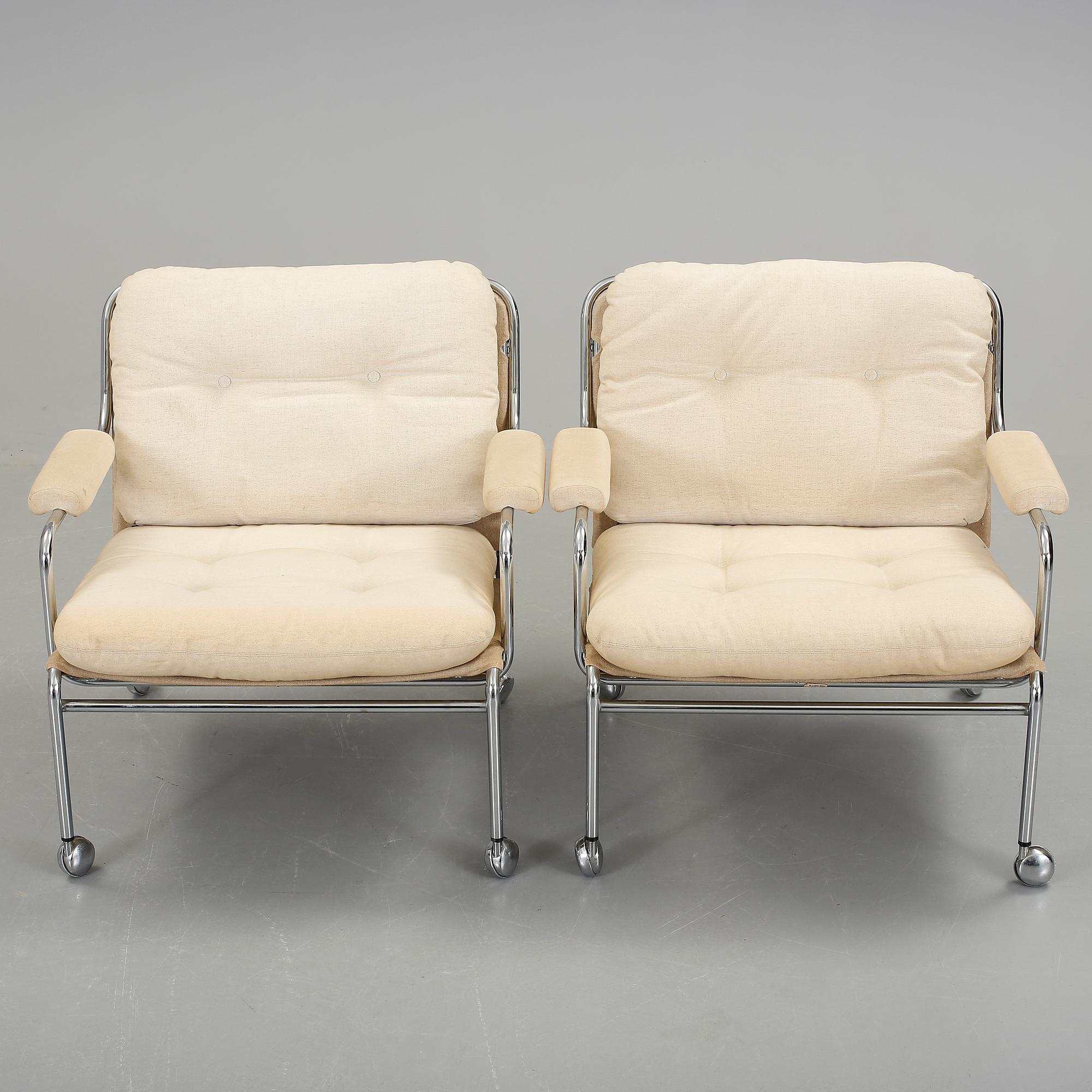 FÅTÖLJER, ett par, Lindlöfs Möbler, Lammhult, 1970-tal.