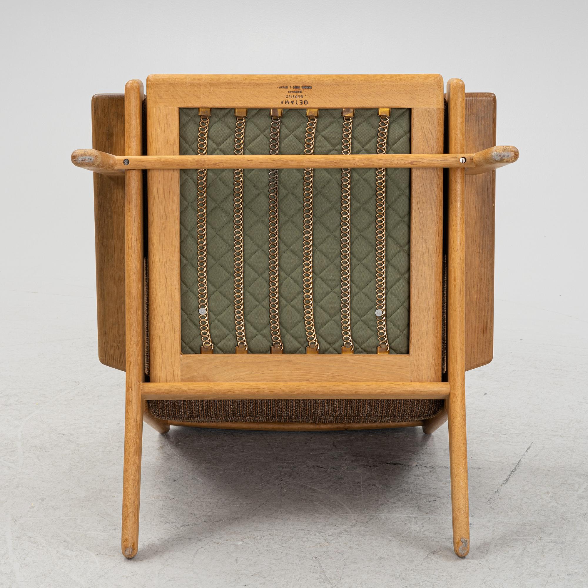 Hans J Wegner, a model 'GE 290' easy chair  from Getama, Gedsted, Denmark.