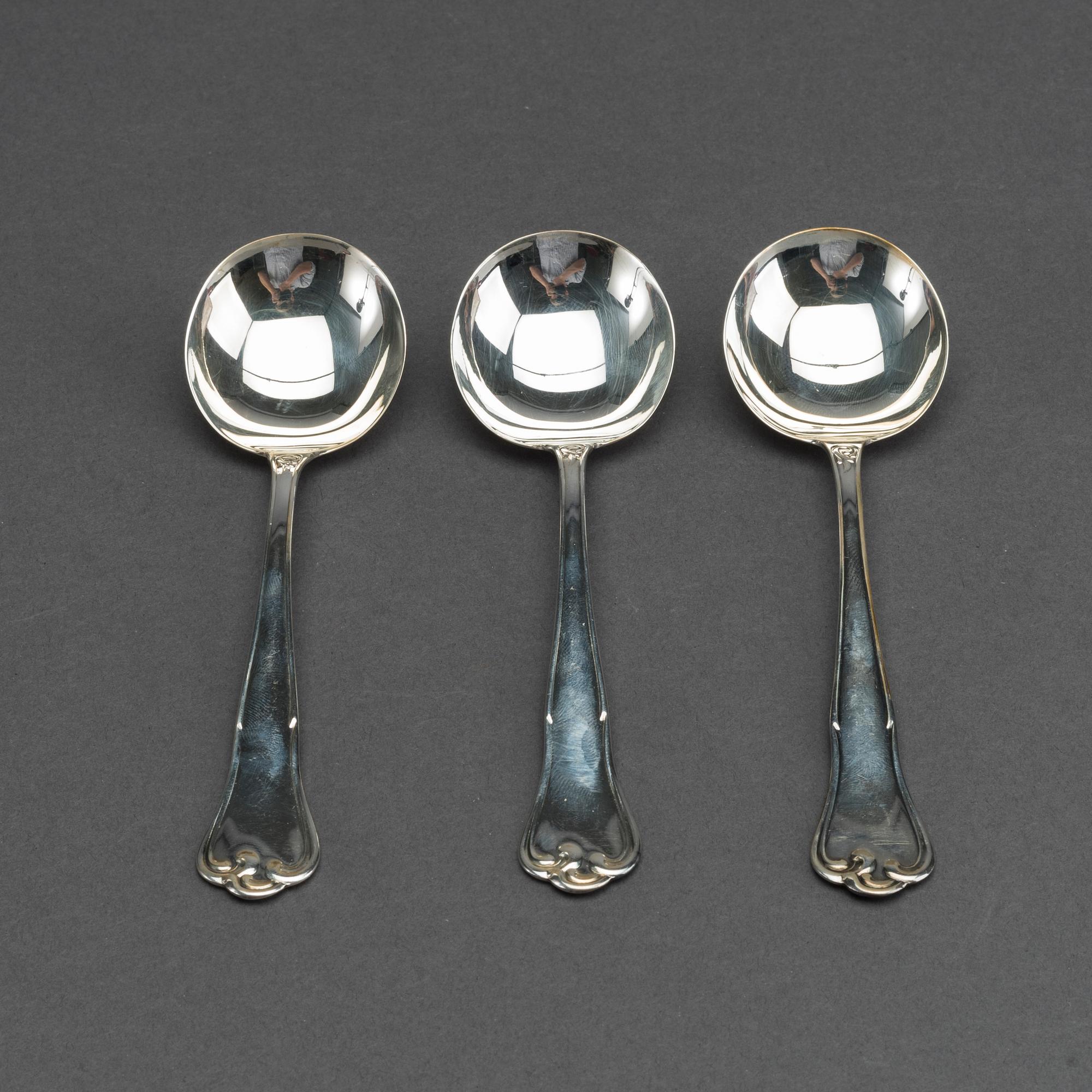 SKEDAR, silver, 12 st MEMA Lund, 1960-tal.