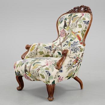 FÅTÖLJ, nyrokoko, 1800-talets andra hälft.