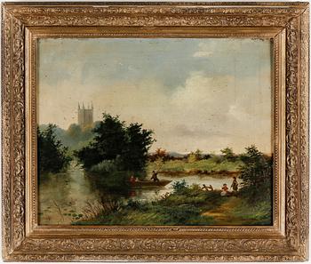 OKÄND KONSTNÄR, olja på duk, England, ej signerad, 1800-tal.