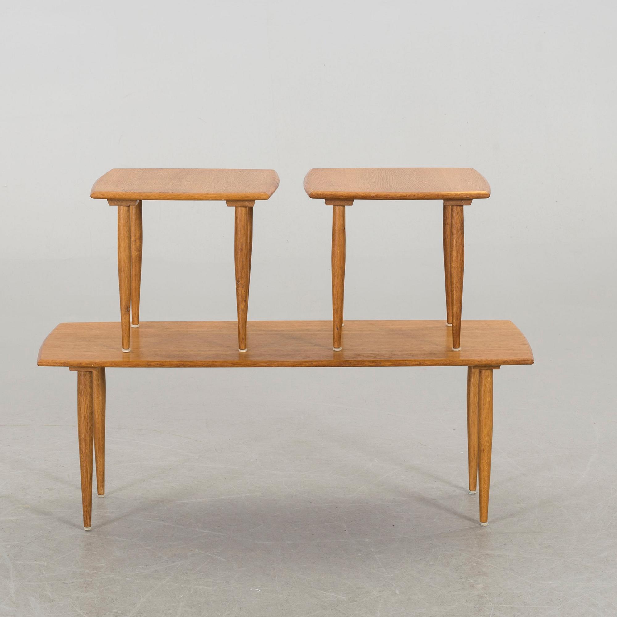 A NEST OF 3 TABLES, second half of 20th century.