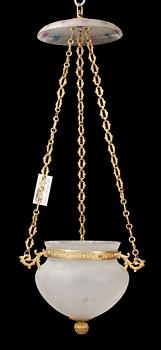 TAKAMPEL, glas, 1800-talets andra hälft, H ca 97.