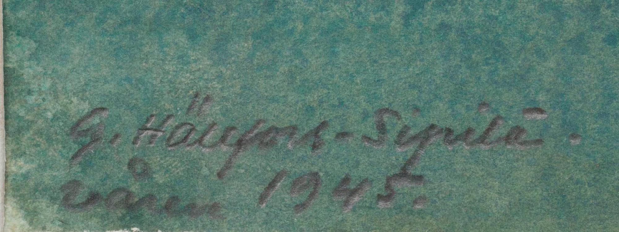 GRETA HÄLLFORS-SIPILÄ, akvarell, signerad och daterad Våren 1945.