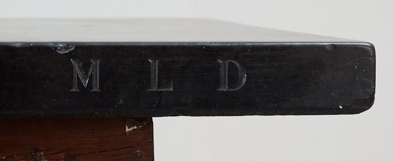 STENBORD. Skåne, daterat 1858.