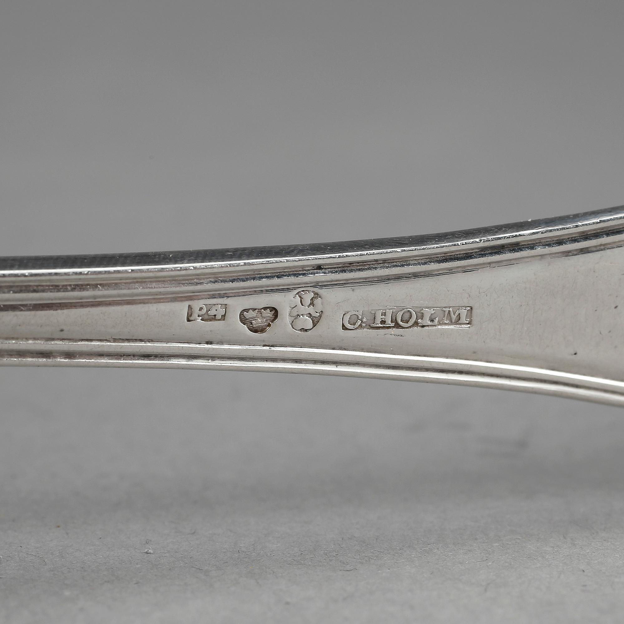 PARTI SILVER, 1845-1949. Bland annat Johan Blomstervall, Göteborg. Vikt ca 705 g.