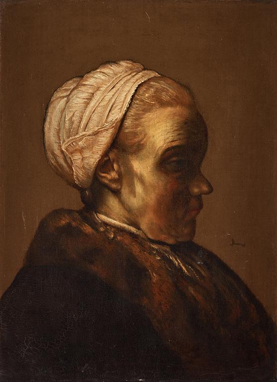 AERT DE GELDER, tillskriven. Uppfodrad duk 50 x 38 cm.