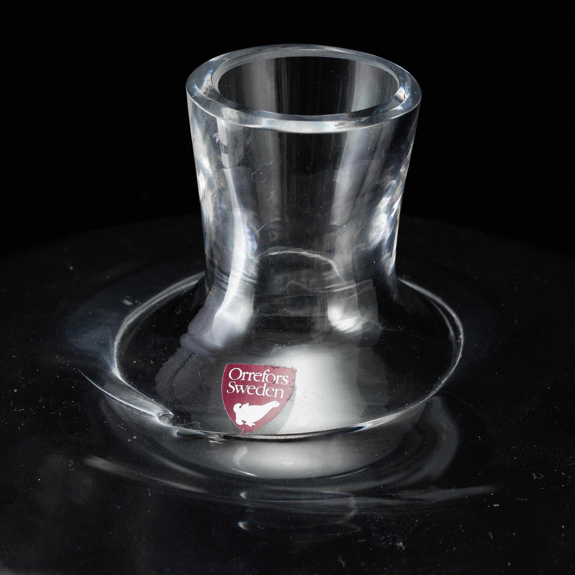 INGEBORG LUNDIN, vas, "Äpplet", Orrefors, signerad och daterad -87.