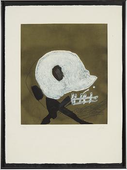 Antoni Tàpies, etching in colours, signed 76/99.