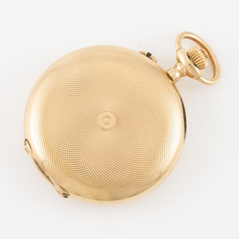 Pocket watch, 14K gold, hunter, 34 mm.