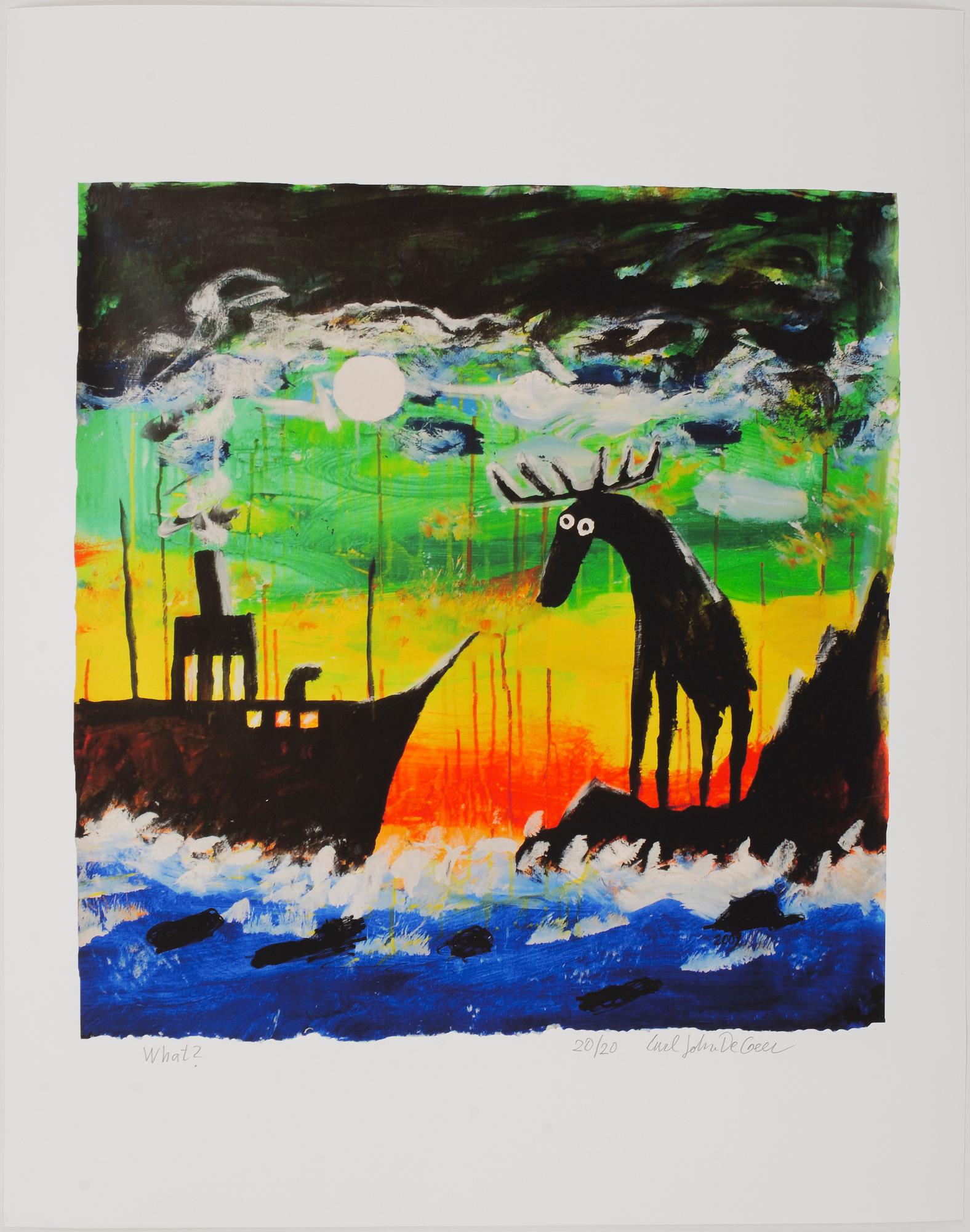 Carl Johan De Geer, färglitografi, signerad 20/20.