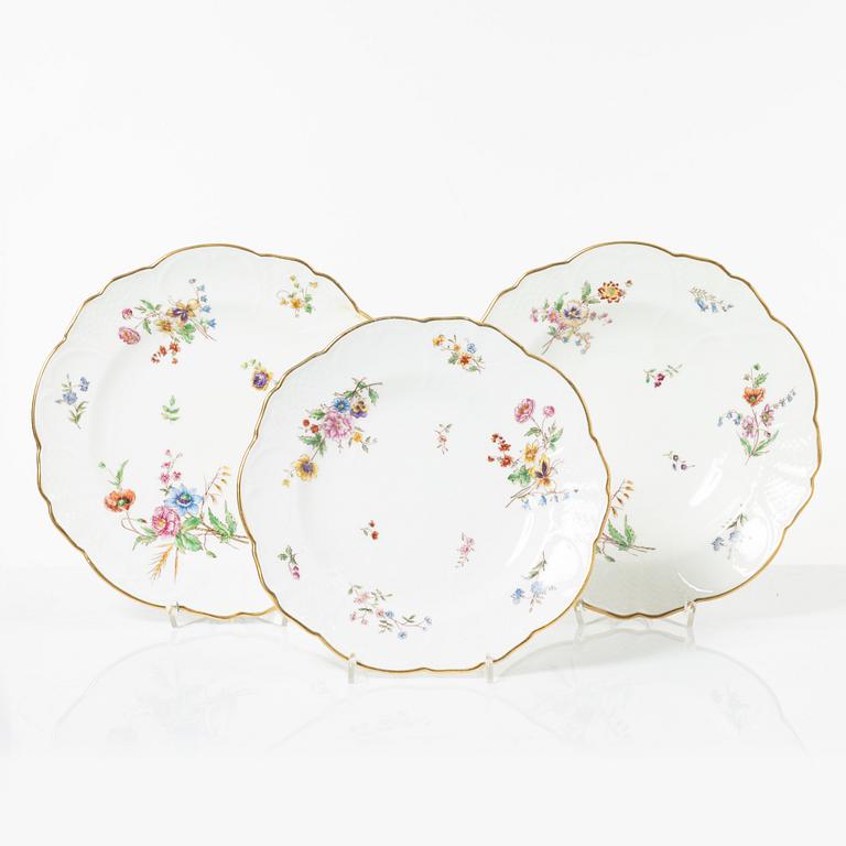 Servisdelar, 55st, porslin, Rörstrand, sent 1800-/tidigt 1900-tal.