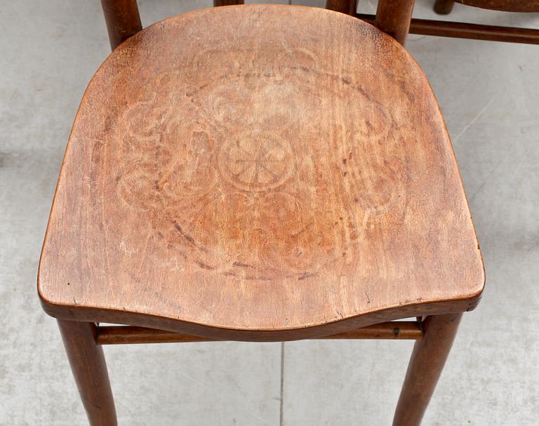 STOLAR, 6 st, Thonet, 1900-talets första hälft.
