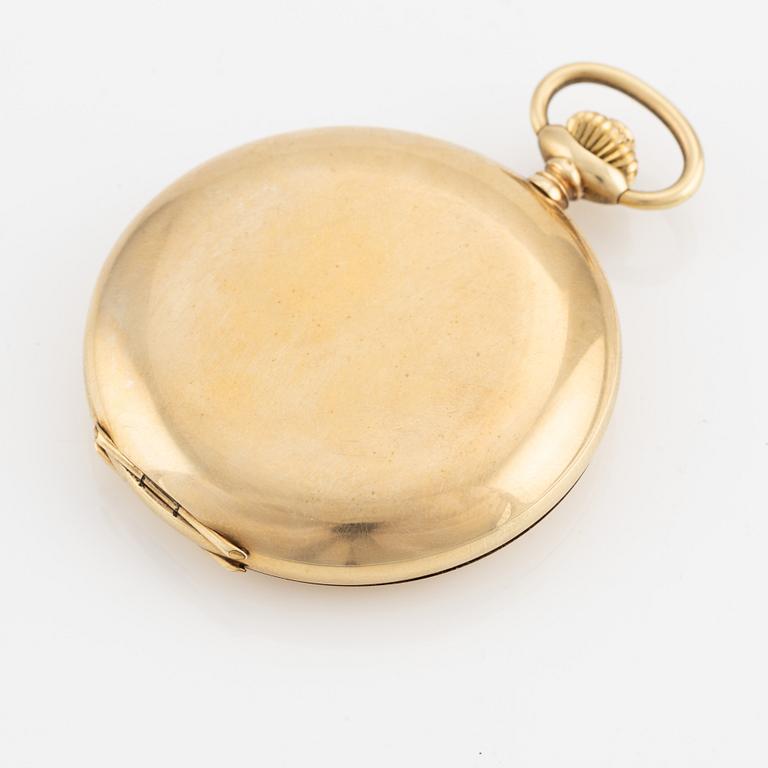 Viking, pocket watch, hunter case, 14K gold, "Boliden Gold", 51,5 mm.