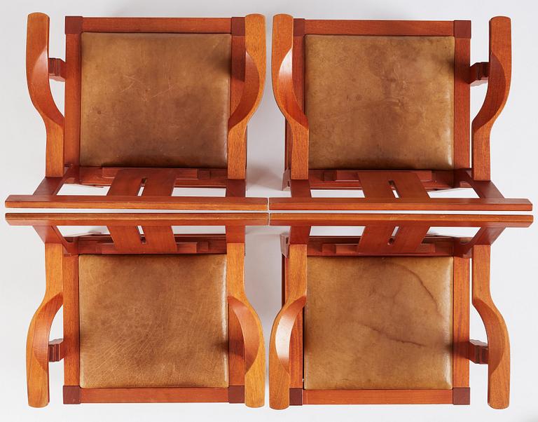 John Kandell, a set of six "Solitär" chairs, Källemo, Värnamo post 1985.