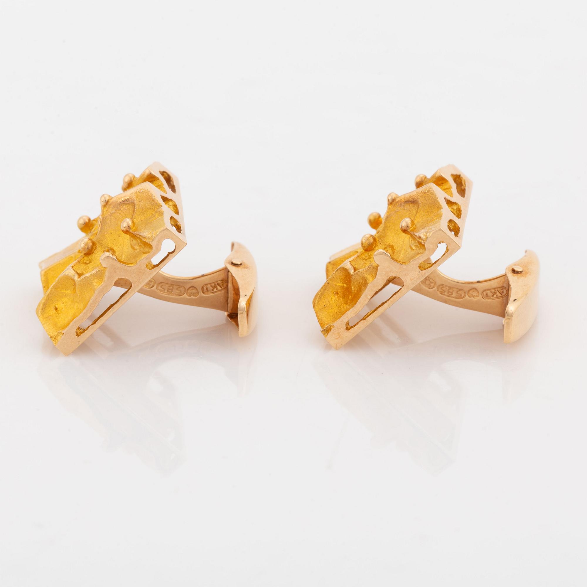 14K gold cufflinks, Finland.
