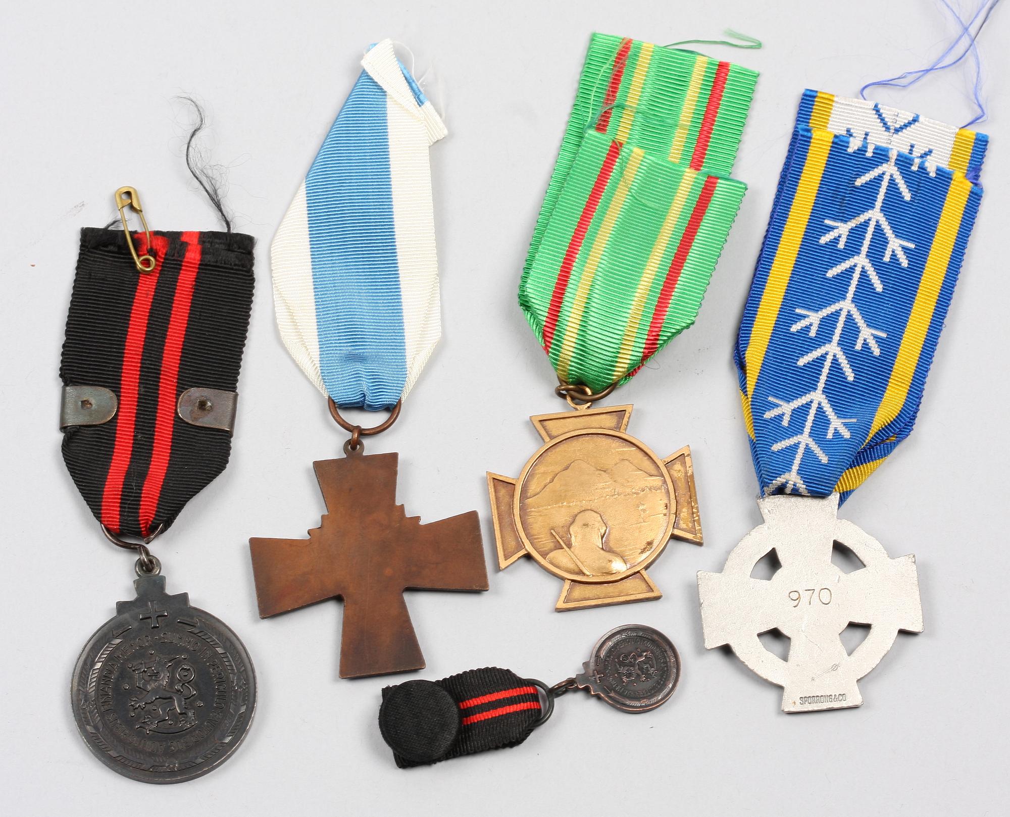 MEDALJER, 5 st, Finland mest 1930-40-tal.