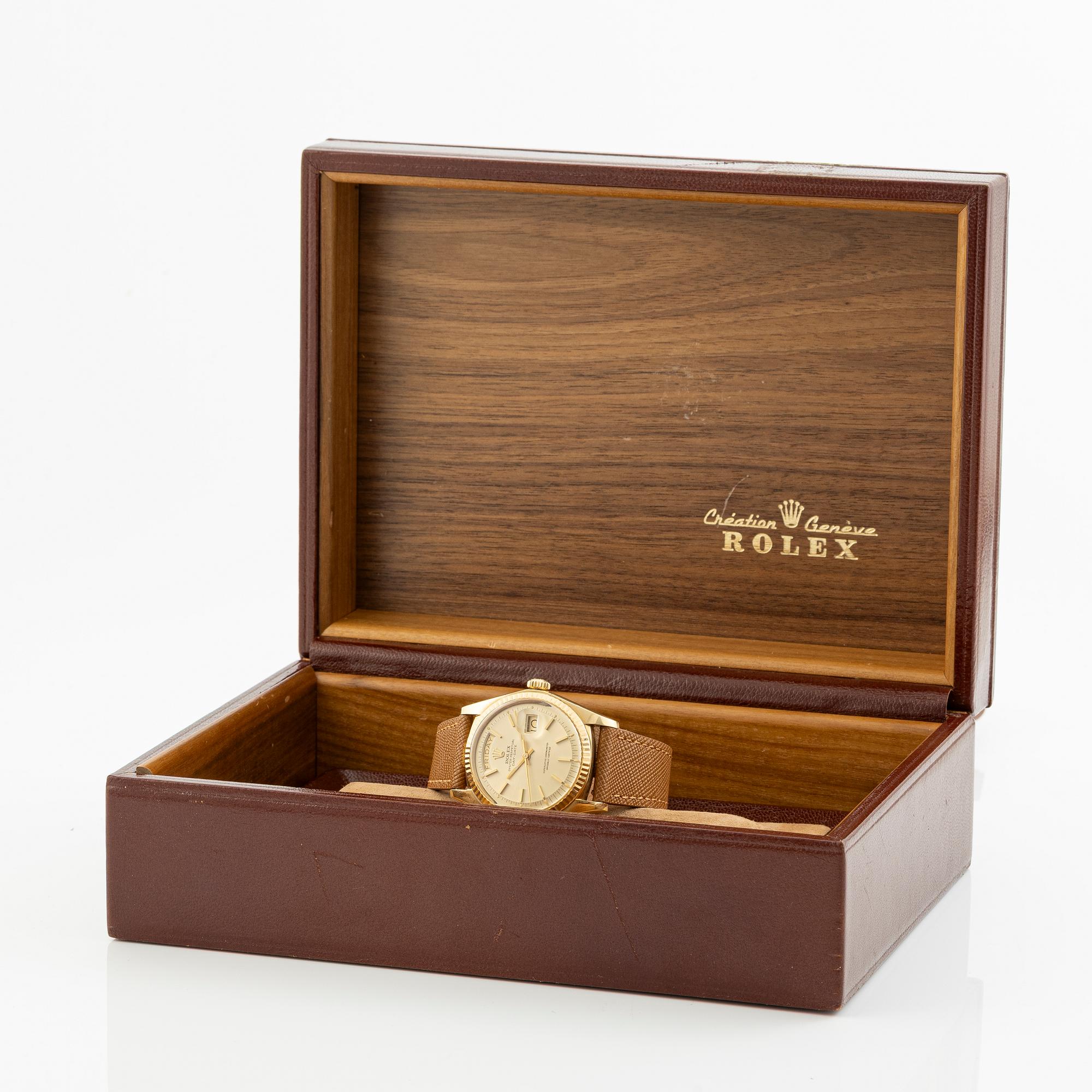 Rolex, Day-Date, "Pie-Pan", wristwatch, 36 mm.