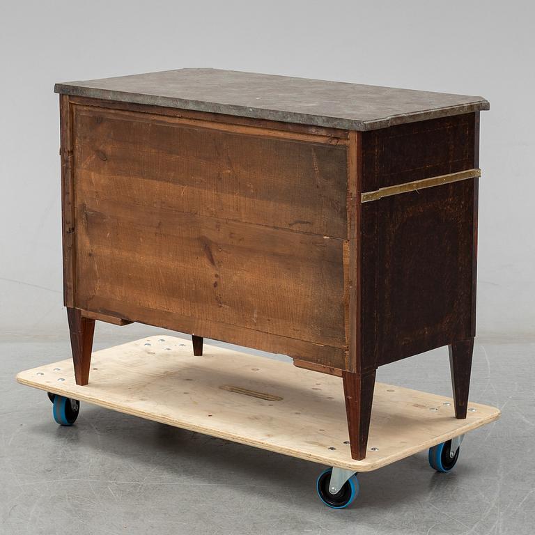 A gustavian style chest of drawers, early 20th century.