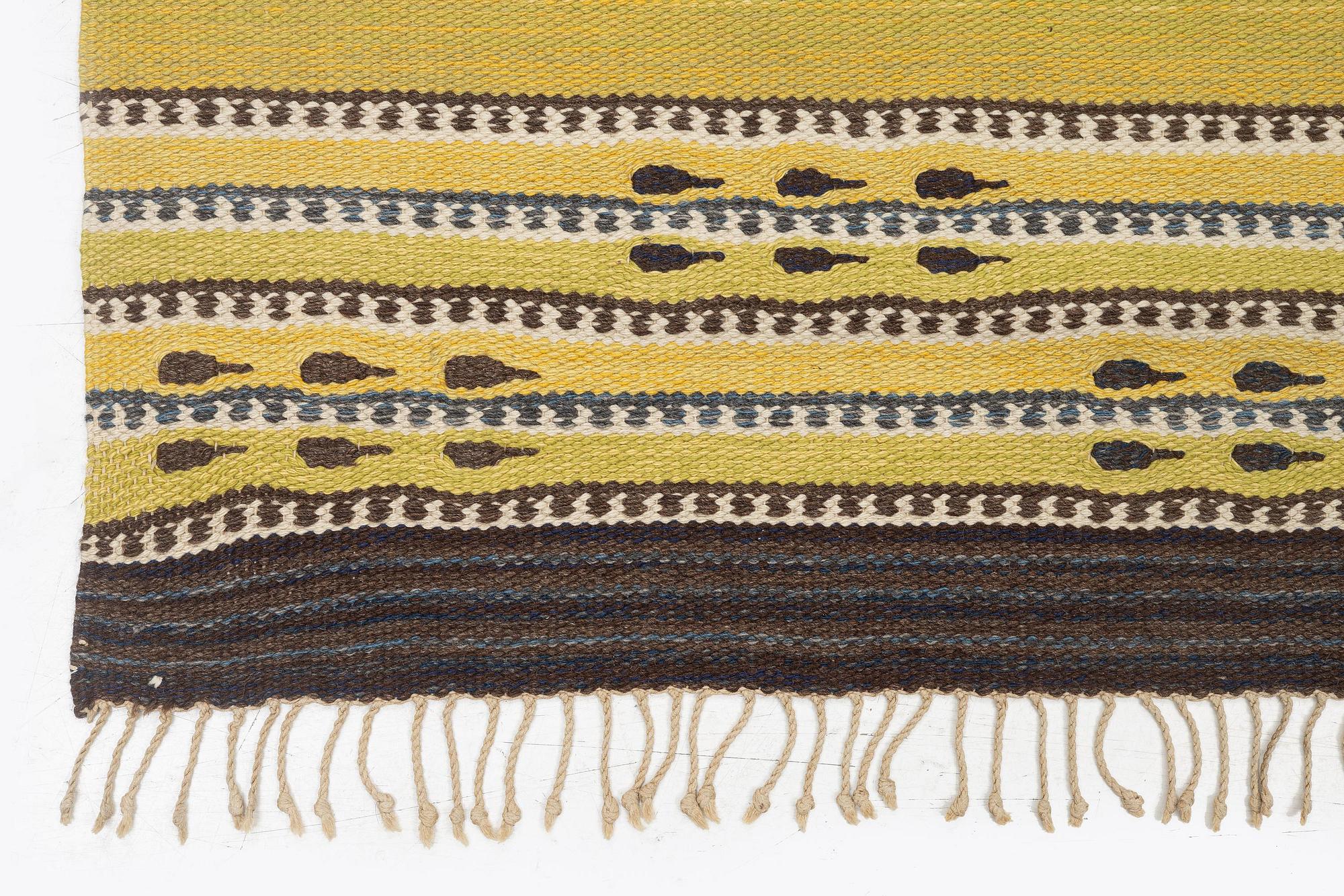 Anna Maria Hoke, a carpet, tapestry weave, c. 267 x 160 cm, signed GH AMH.