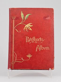 BREFKORTSALBUM MED VYKORT, ca 90 st, tidigt 1900-tal.