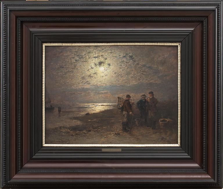 LOUIS DOUZETTE, olja på pannå. Signerad.