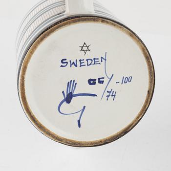 Stig Lindberg, earthenware teapot and coffeepot, Gustavsberg studio, Sweden.