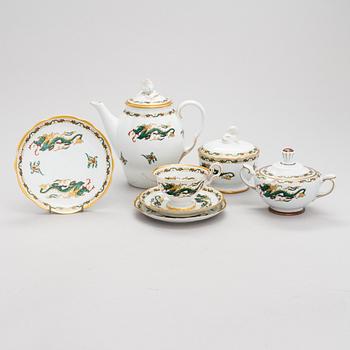 A ca 23-piece Dragon decorated coffee set, Arabia Finland 1920s-30s.