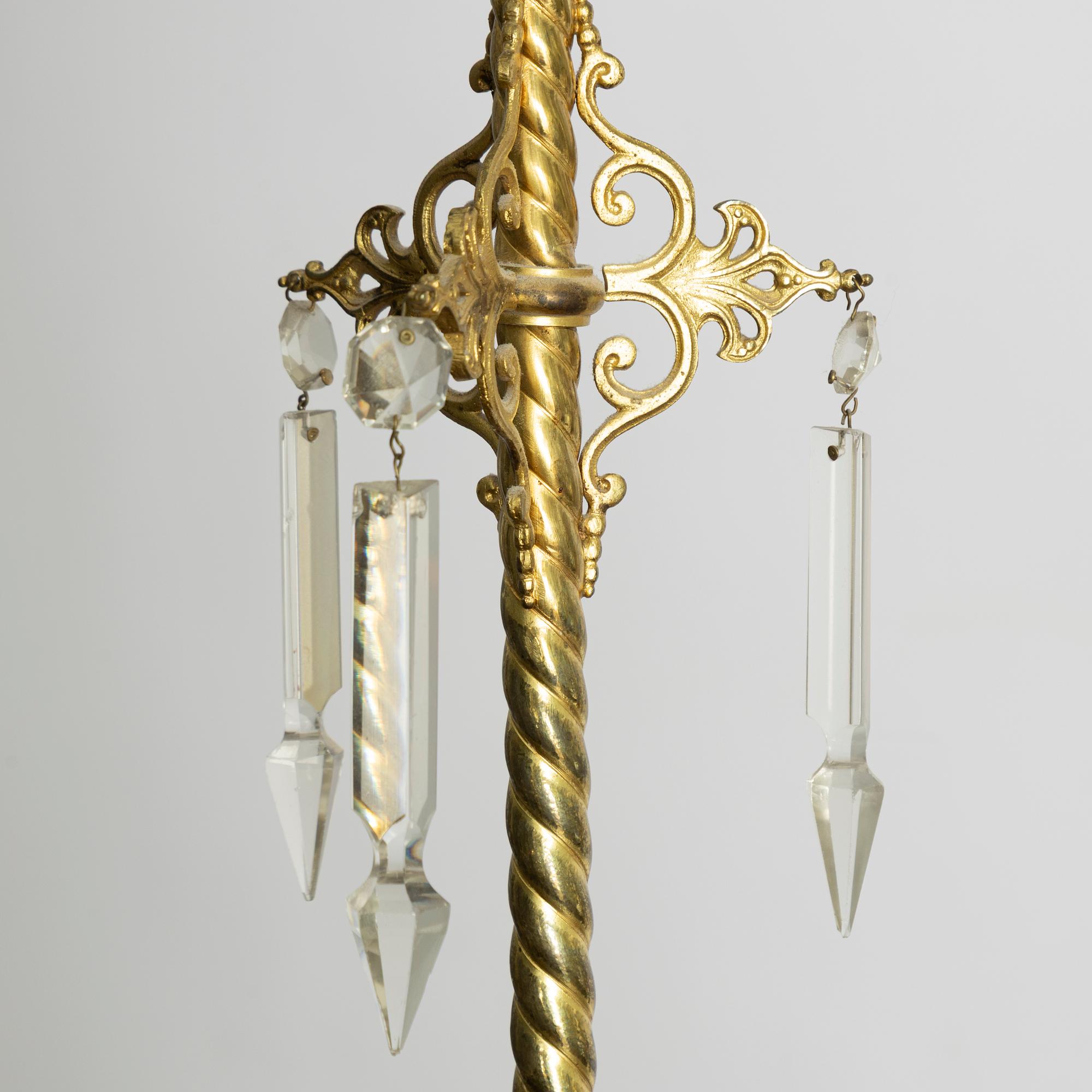 A Swedish 'Oscarian' chandelier, second half of the 19th Century.