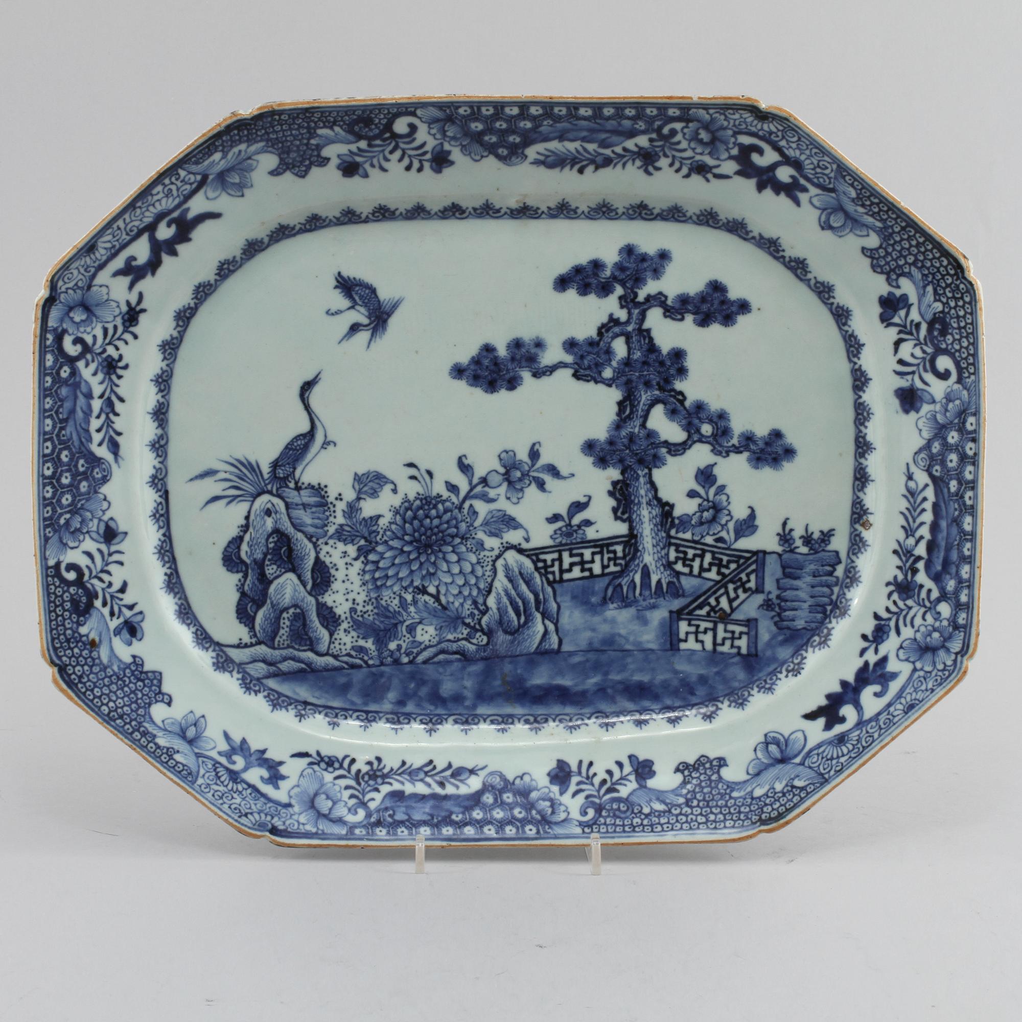 STEKFAT, porslin, Kina, 1700-tal.