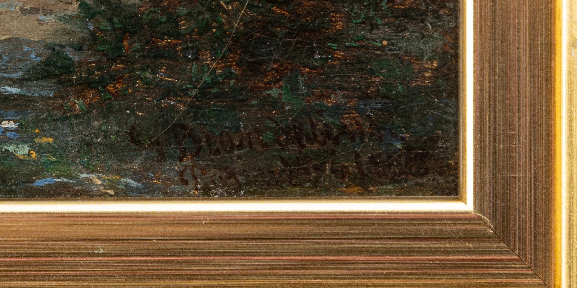 Gustaf Brandelius, Flicka med ko, kalv och hund.