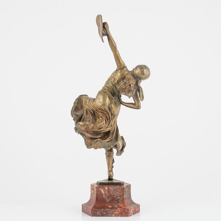 Claire Jeanne Roberte Colinet, a bronze sculpture, signed.