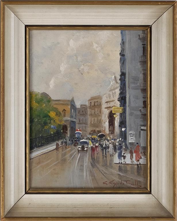 OKÄND KONSTNÄR, olja på duk, troligen Italien, 1900-talets mitt.