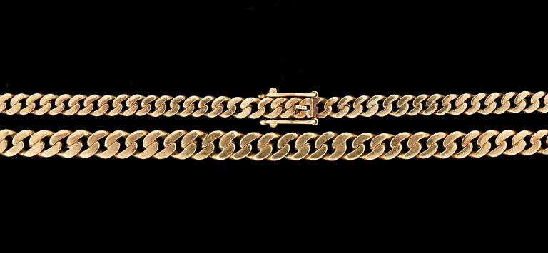 HALSKEDJA, guld 14k, 1900-tal. Vikt ca 15 gram.