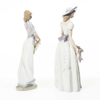 Lladró, figurines, 2 pcs, "Fragrances and Colors" and "Romantica", Spain.