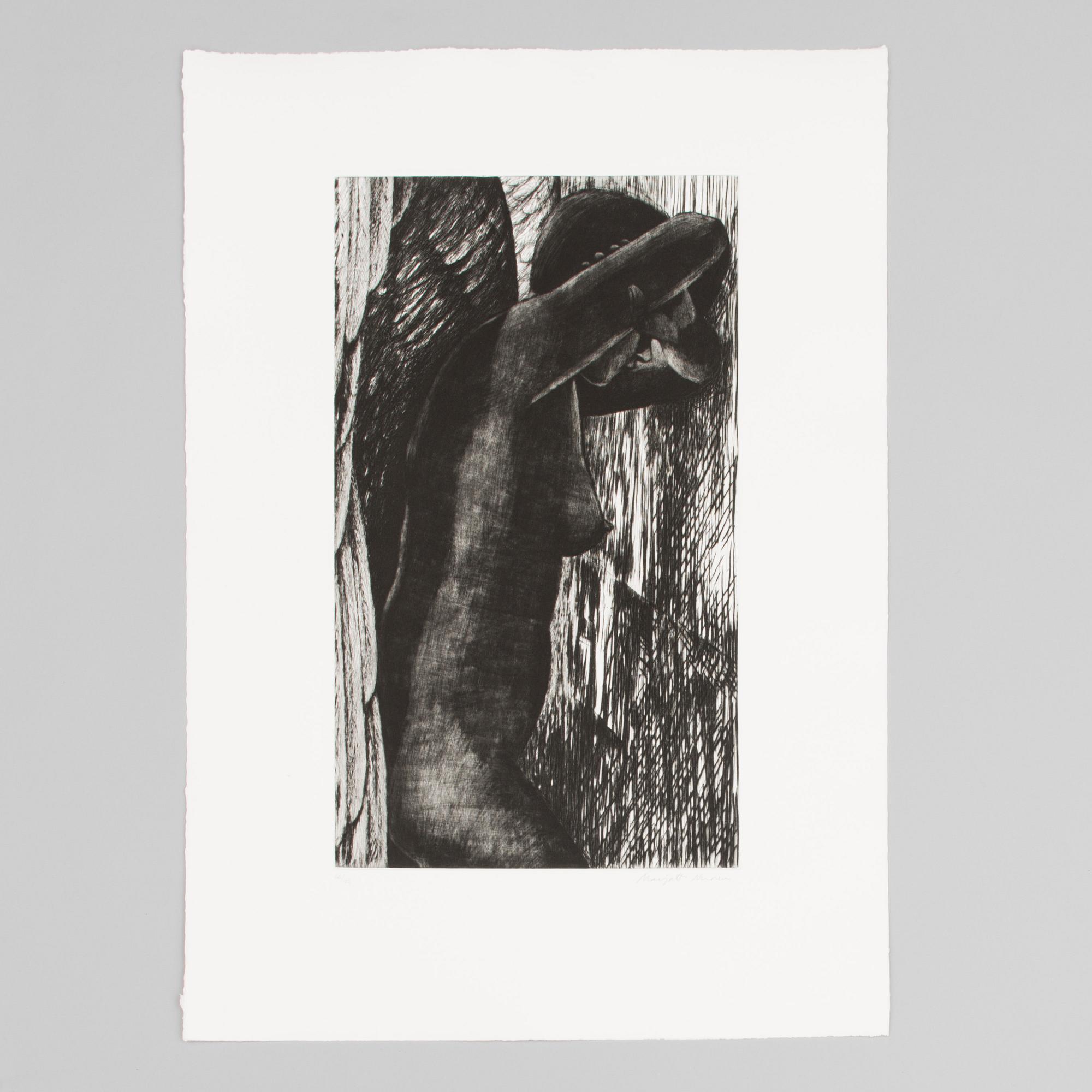 MARJATTA NUOREVA, graphic portfolio, mezzotint and drypoint 12 pcs, signed, numbered.