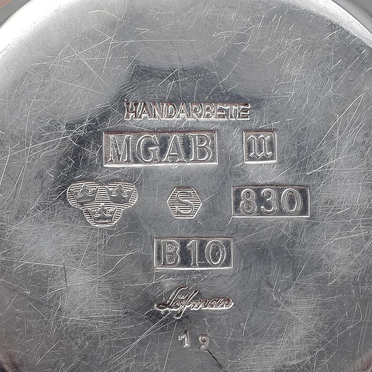 KAFFESET, 3 delar, silver, Erik Löfman, 1975-1976, tot vikt 793 gram.