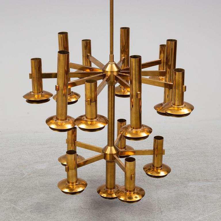 A brass ceiling light by Holger Johansson, Westal.