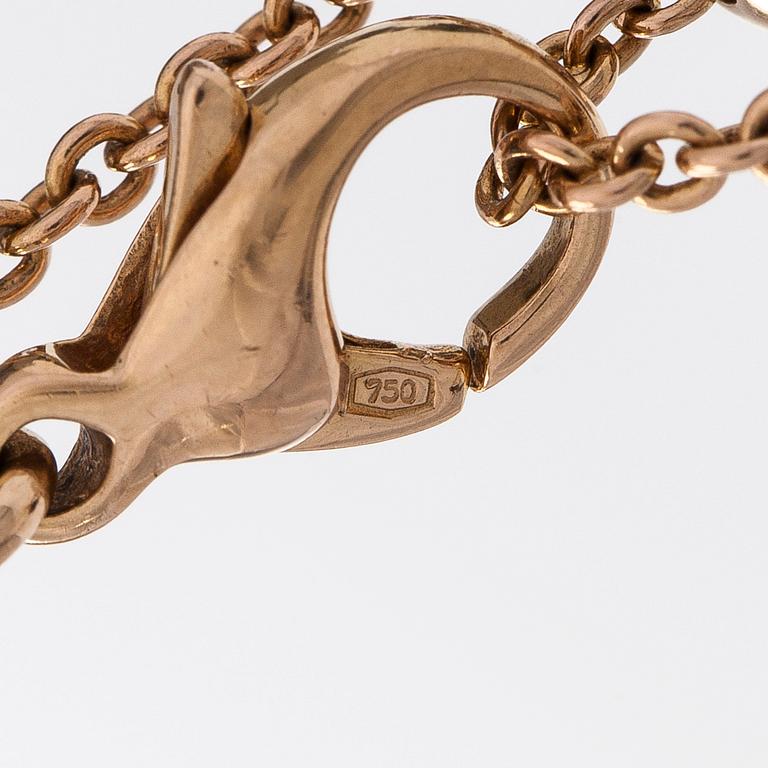 Bulgari, collier, "B.zero1", 18K guld, keramik och diamanter.