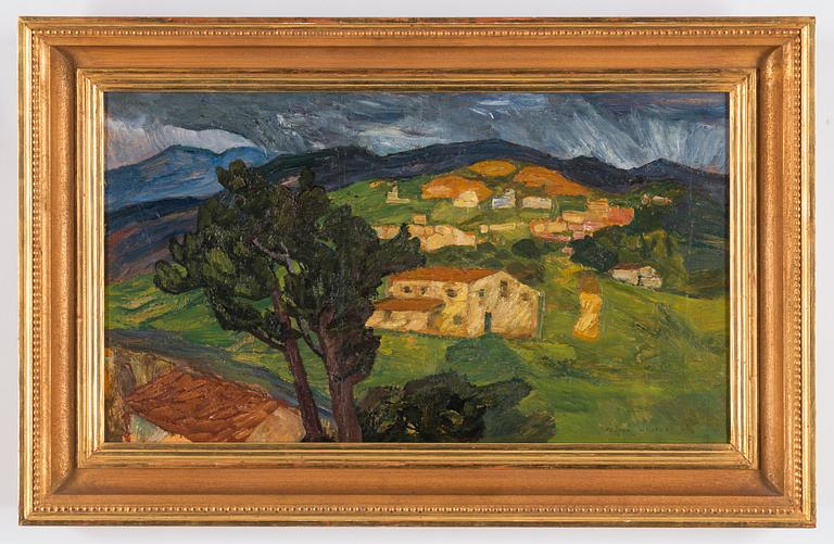 Helmer Osslund, "I stadens utkant, Siena" (On the outskirts of town, Siena, scene from Italy).
