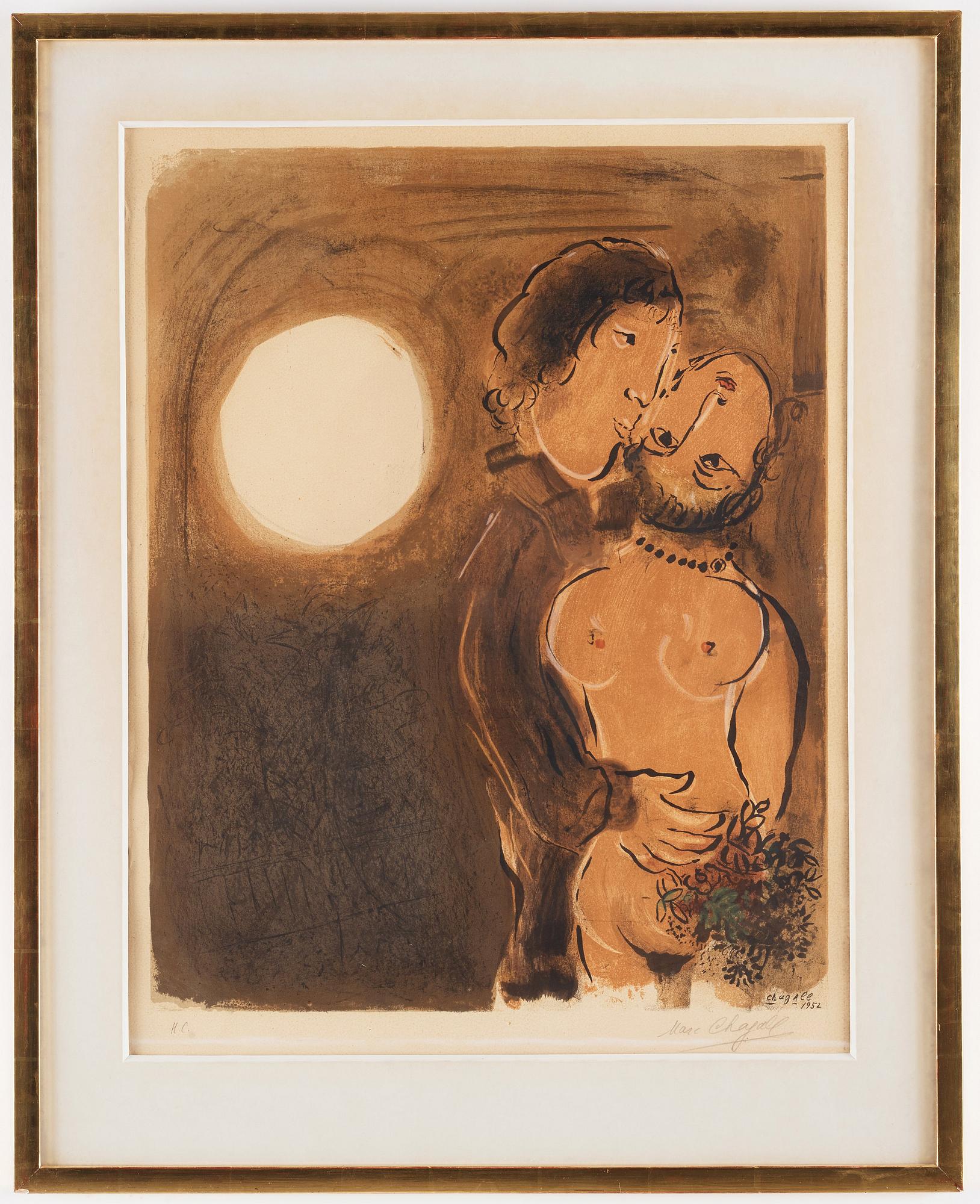 Marc Chagall, "Couple en ochre".