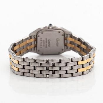 Cartier, ”Panthère”, rannekello, 21 x 21 mm, kultaa/terästä, kvartsi.