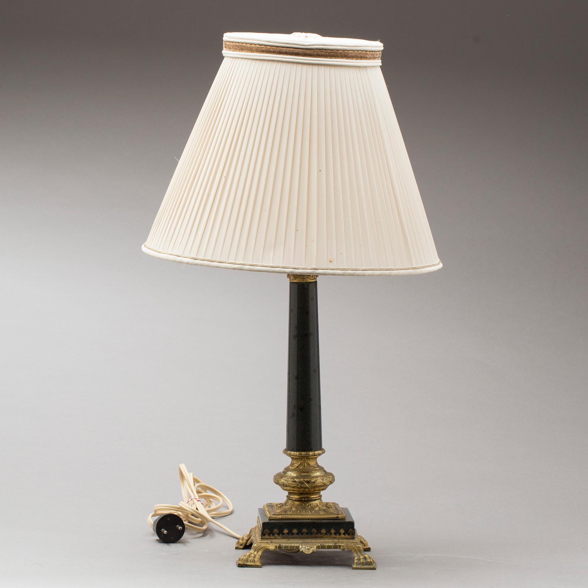 BORDSLAMPA, empirestil, 1900-tal.
