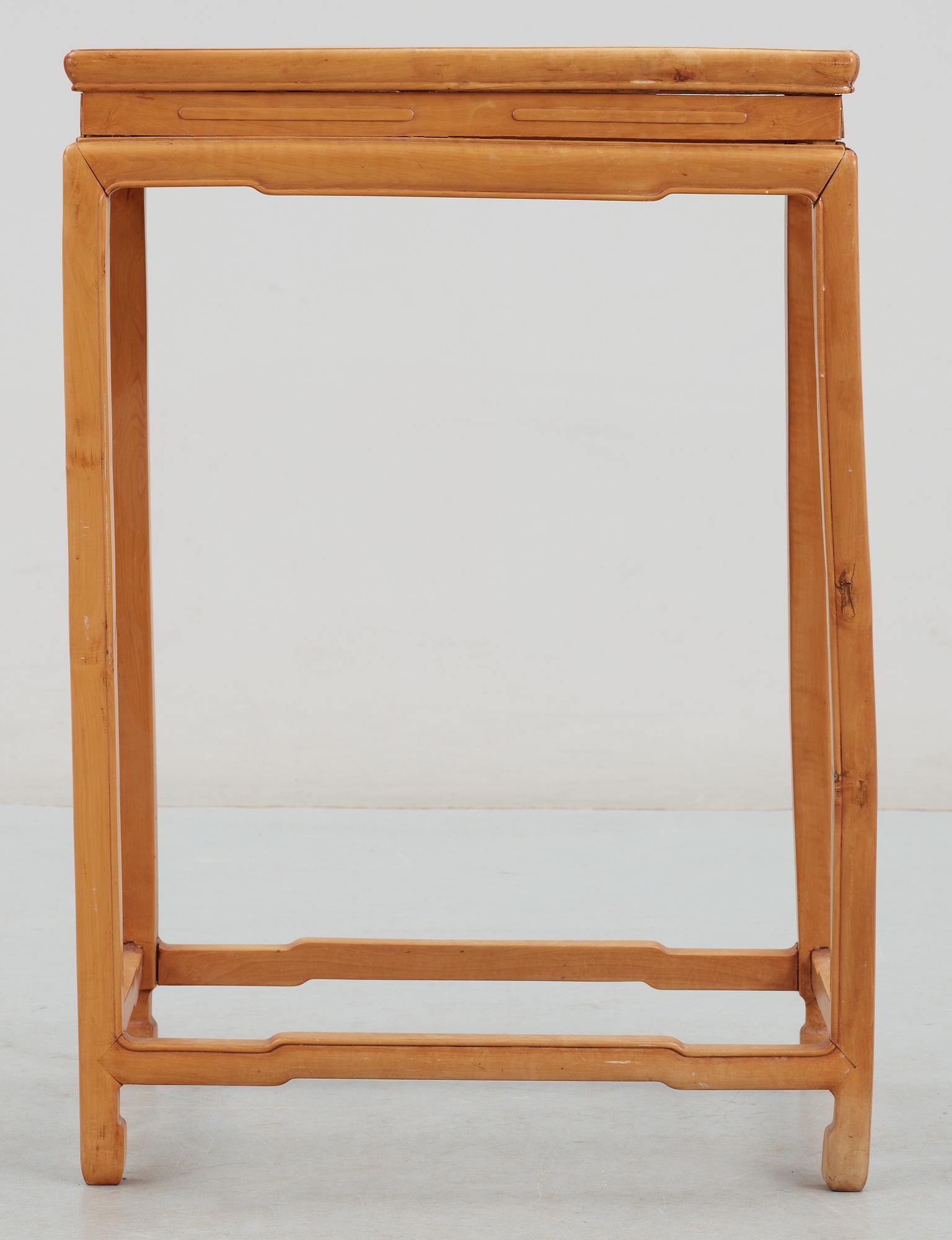 BORD, hardwood. Kina, Qing dynastin (1644-1912).