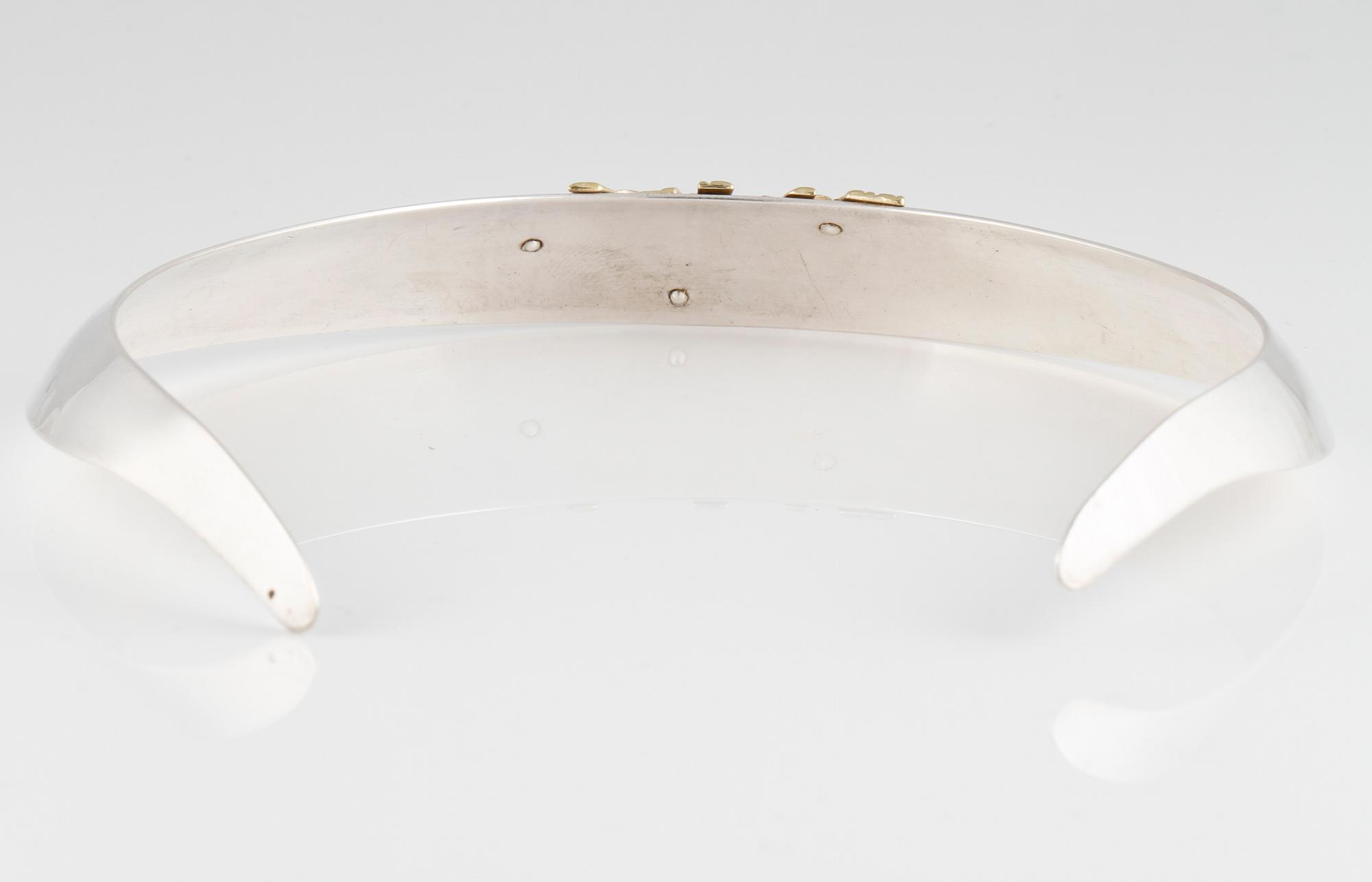 HALSRING, silver, importstämplad. Vikt 41.3 gram.