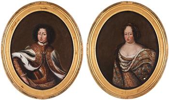 709. David Klöcker Ehrenstrahl Hans ateljé, "Karl XI" (1655-1697) & "Ulrika Eleonora dä" (1656-1693).