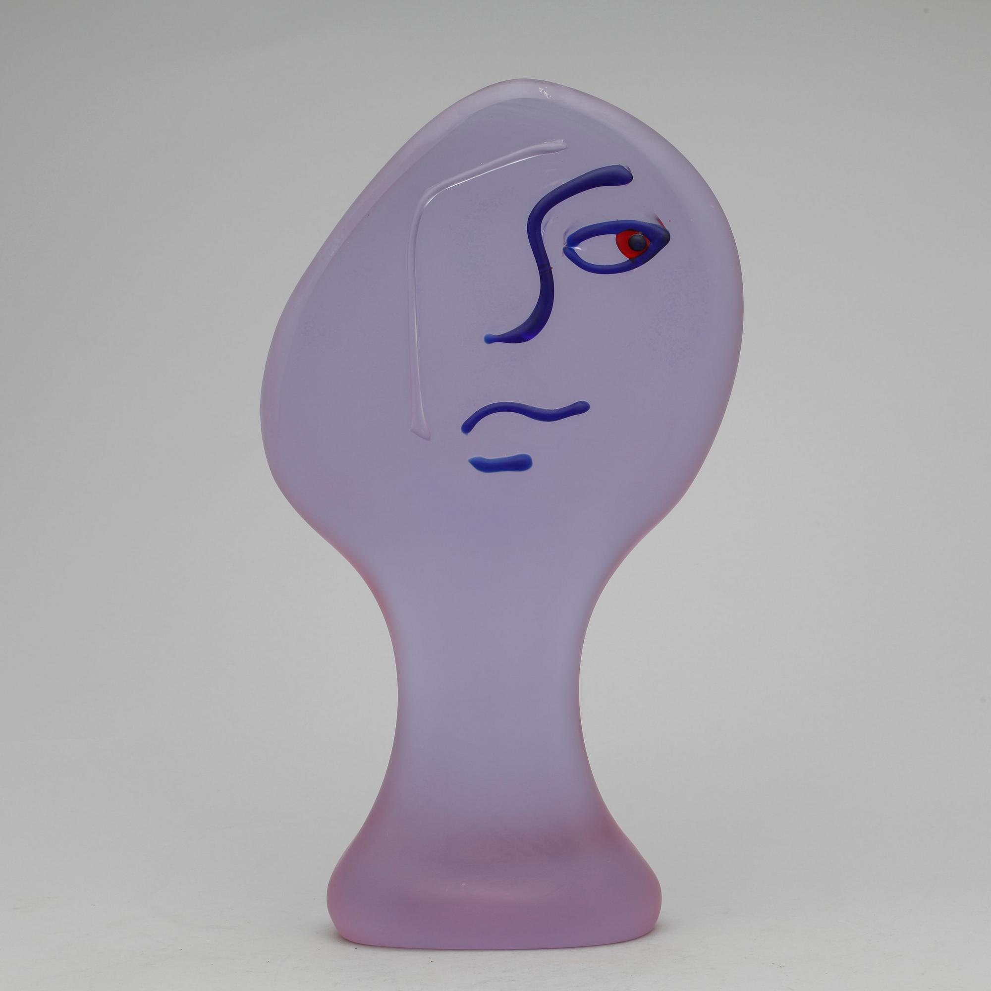 OKÄND KONSTNÄR, skulptur, glas, signerad E Nasou.